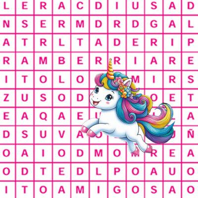 Sopa de letras – Nadar no es para unicornios